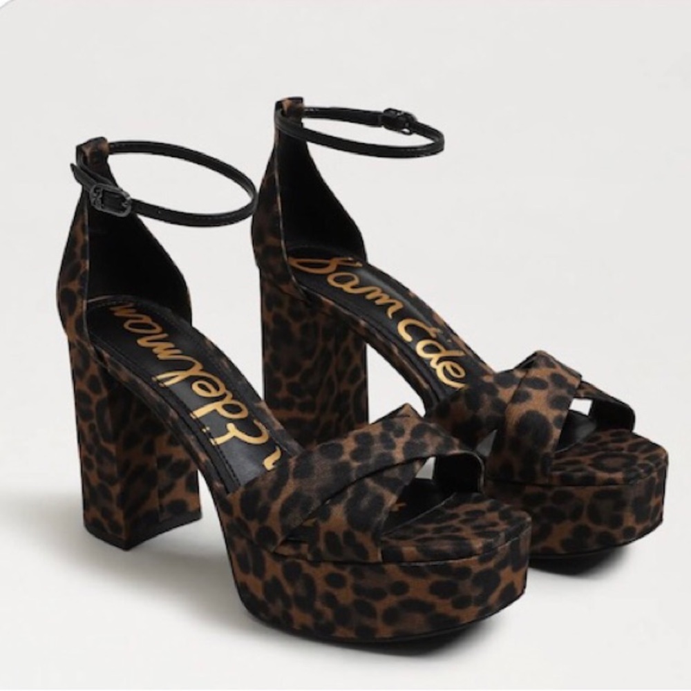 Sam Edelman Jillian Leopard Print Platform Heels